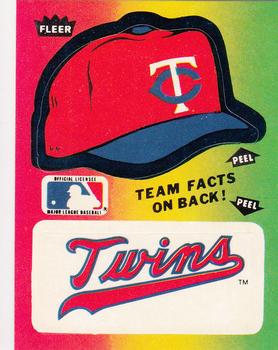 1984 Fleer - Team Stickers #NNO Minnesota Twins Cap Front