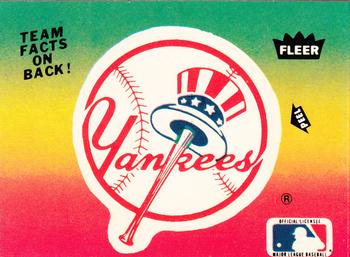 1984 Fleer - Team Stickers #NNO New York Yankees Logo Front