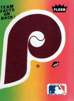 1984 Fleer - Team Stickers #NNO Philadelphia Phillies Logo Front