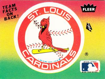1984 Fleer - Team Stickers #NNO St. Louis Cardinals Logo Front