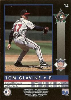1993 Barry Colla All-Star Game #14 Tom Glavine Back