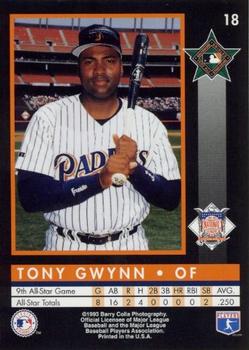 1993 Barry Colla All-Star Game #18 Tony Gwynn Back