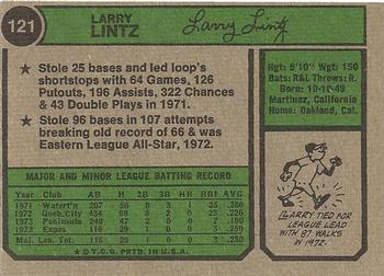 1974 Topps #121 Larry Lintz Back
