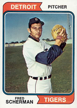 1974 Topps #186 Fred Scherman Front