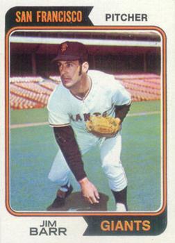 1974 Topps #233 Jim Barr Front