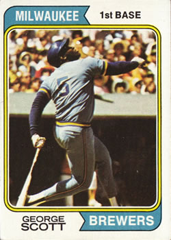 1974 Topps #27 George Scott Front
