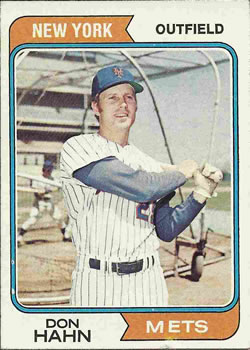 1974 Topps #291 Don Hahn Front