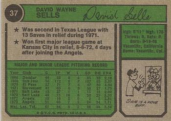 1974 Topps #37 Dave Sells Back
