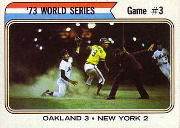 1974 Topps #474 '73 World Series Game #3 Front