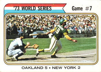 1974 Topps #478 '73 World Series Game #7 Front
