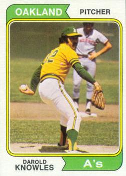1974 Topps #57 Darold Knowles Front
