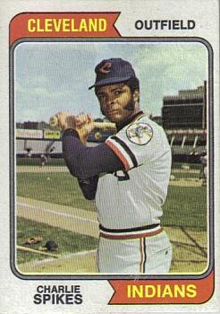 1974 Topps #58 Charlie Spikes Front