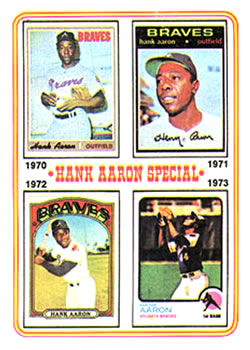 1974 Topps #6 Hank Aaron Special 1970-1973 Front