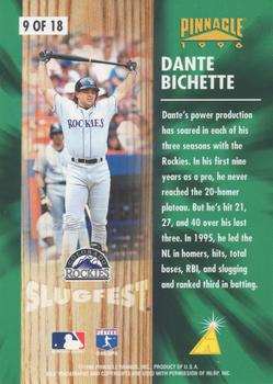 1996 Pinnacle - Slugfest #9 Dante Bichette Back