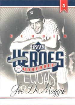 2002 Upper Deck Prospect Premieres - Heroes of Baseball: Joe DiMaggio #HHJD Joe DiMaggio Front