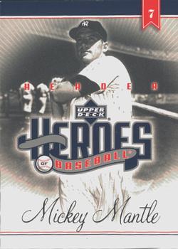 2002 Upper Deck Prospect Premieres - Heroes of Baseball: Mickey Mantle #HHMM Mickey Mantle Front
