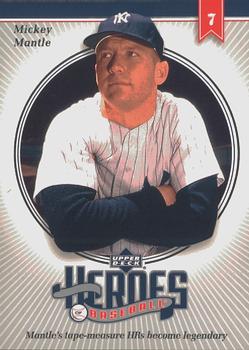2002 Upper Deck Prospect Premieres - Heroes of Baseball: Mickey Mantle #HMM4 Mickey Mantle  Front