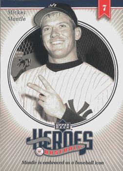 2002 Upper Deck Prospect Premieres - Heroes of Baseball: Mickey Mantle #HMM5 Mickey Mantle  Front