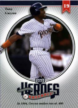 2002 Upper Deck Prospect Premieres - Heroes of Baseball: Tony Gwynn #HTG1 Tony Gwynn  Front