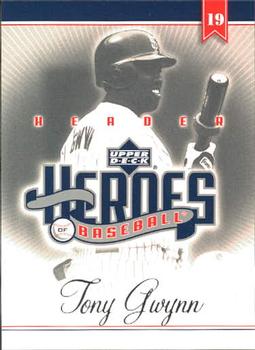 2002 Upper Deck Prospect Premieres - Heroes of Baseball: Tony Gwynn #HHTG Tony Gwynn Front