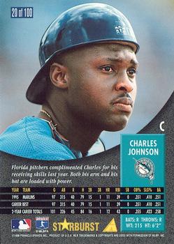 1996 Pinnacle - Starburst #20 Charles Johnson Back