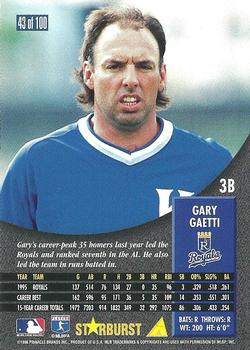 1996 Pinnacle - Starburst #43 Gary Gaetti Back