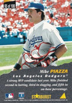 1996 Pinnacle - Starburst #65 Mike Piazza Back