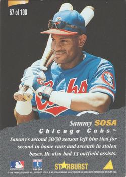1996 Pinnacle - Starburst #67 Sammy Sosa Back