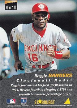 1996 Pinnacle - Starburst #70 Reggie Sanders Back