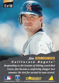 1996 Pinnacle - Starburst #72 Jim Edmonds Back