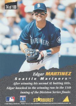 1996 Pinnacle - Starburst #74 Edgar Martinez Back