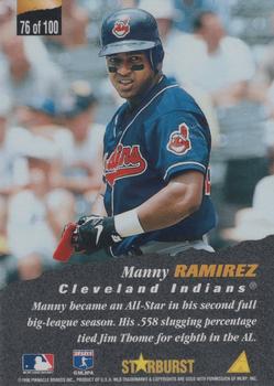1996 Pinnacle - Starburst #76 Manny Ramirez Back