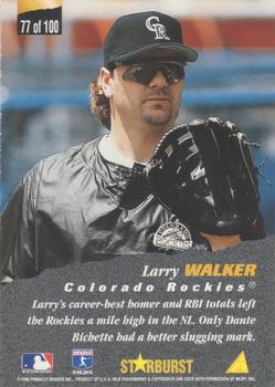 1996 Pinnacle - Starburst #77 Larry Walker Back