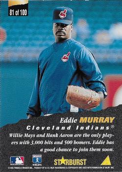 1996 Pinnacle - Starburst #81 Eddie Murray Back