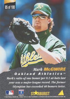 1996 Pinnacle - Starburst #85 Mark McGwire Back