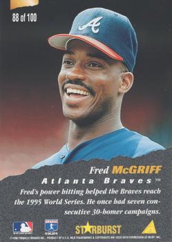 1996 Pinnacle - Starburst #88 Fred McGriff Back