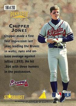 1996 Pinnacle - Starburst #166 Chipper Jones Back
