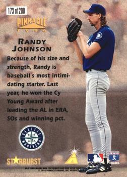 1996 Pinnacle - Starburst #173 Randy Johnson Back