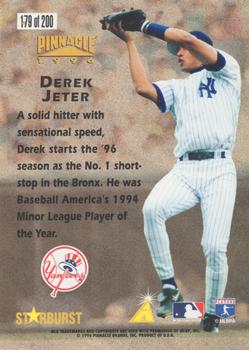 1996 Pinnacle - Starburst #179 Derek Jeter Back
