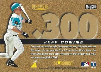 1996 Pinnacle - Starburst #184 Jeff Conine Back