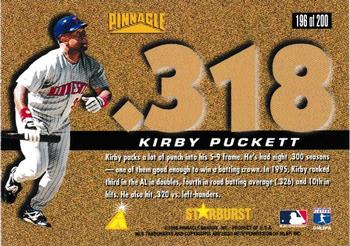 1996 Pinnacle - Starburst #196 Kirby Puckett Back