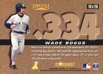 1996 Pinnacle - Starburst #199 Wade Boggs Back