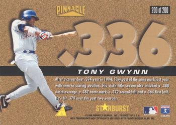 1996 Pinnacle - Starburst #200 Tony Gwynn Back