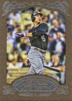 2012 Topps Gypsy Queen - Framed Gold #142 Carlos Gonzalez Front