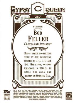 2012 Topps Gypsy Queen - Framed Gold #267 Bob Feller Back