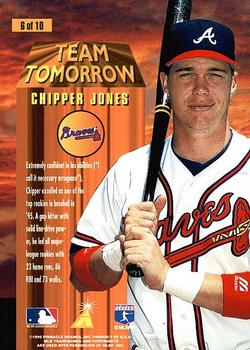 1996 Pinnacle - Team Tomorrow #6 Chipper Jones Back