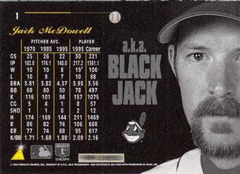 1996 Pinnacle Aficionado #1 Jack McDowell Back