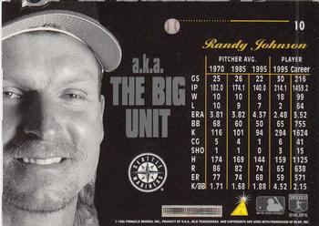 1996 Pinnacle Aficionado #10 Randy Johnson Back