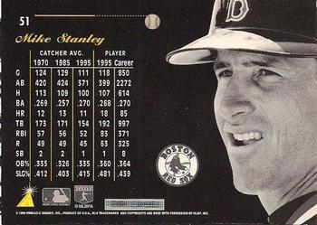 1996 Pinnacle Aficionado #51 Mike Stanley Back