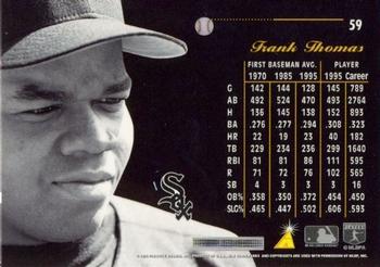 1996 Pinnacle Aficionado #59 Frank Thomas Back